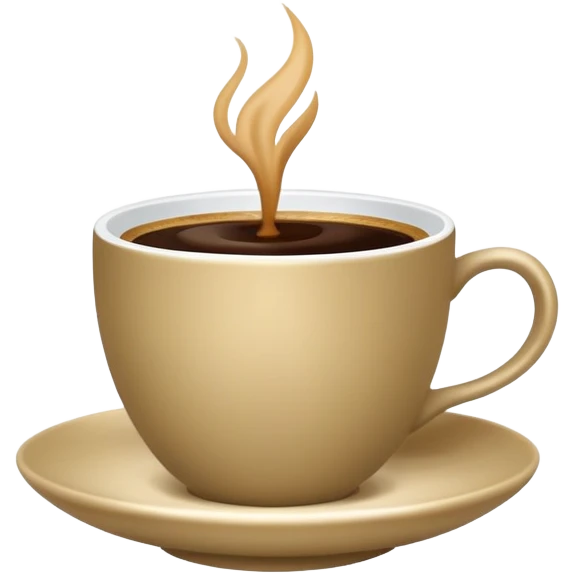 Cinematic Realistic sophisticated cup filled with khaki coffee  emoji