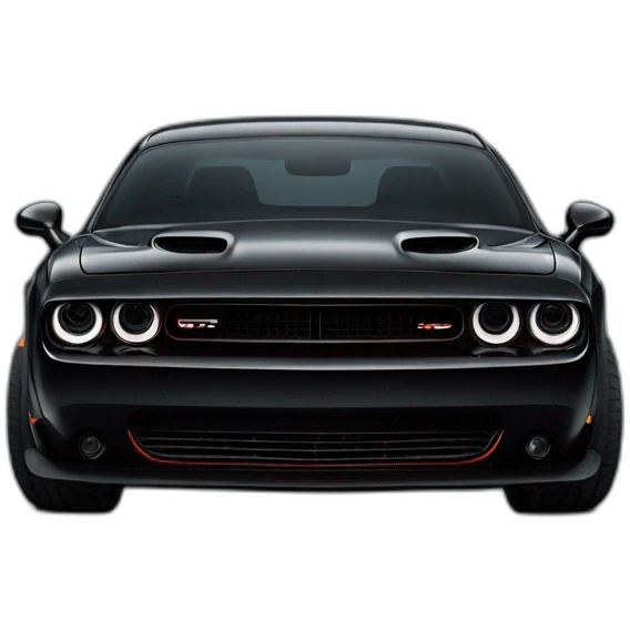 Dodge Challenger demon noire emoji
