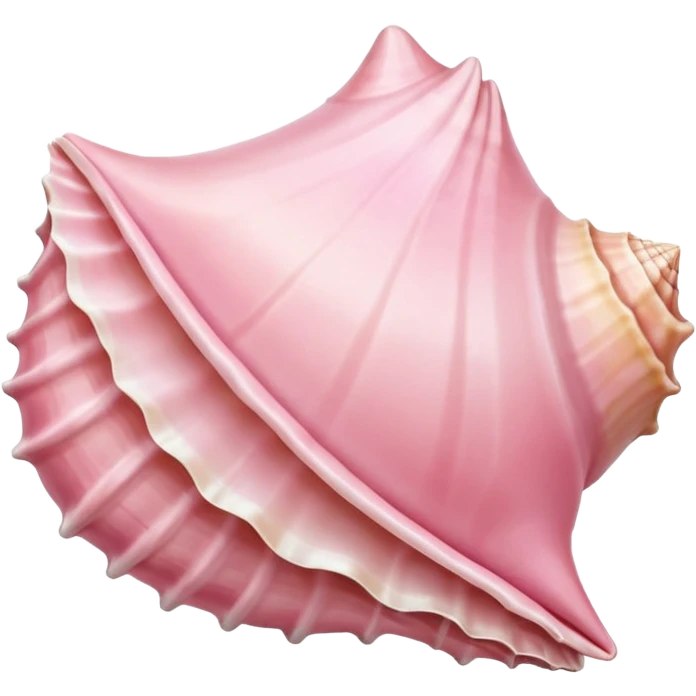 Soft pastel pink conch shell on a clean minimal Caribbean sea backdrop. emoji