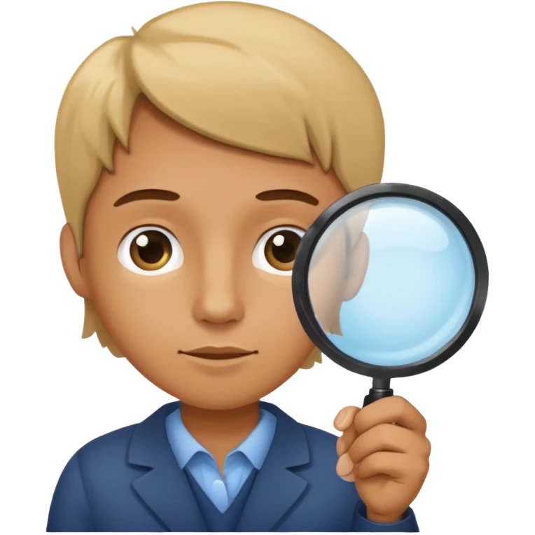 medica com uma lupa emoji