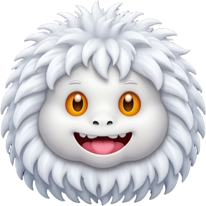  اموجي شعار مونستر بيضاء  emoji