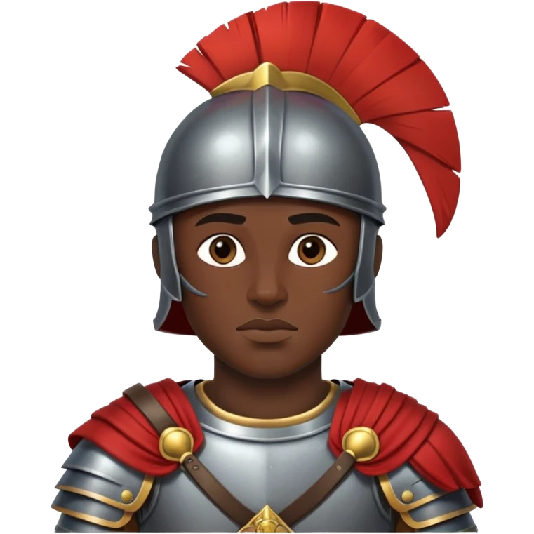 sleek, black roman soldier emoji