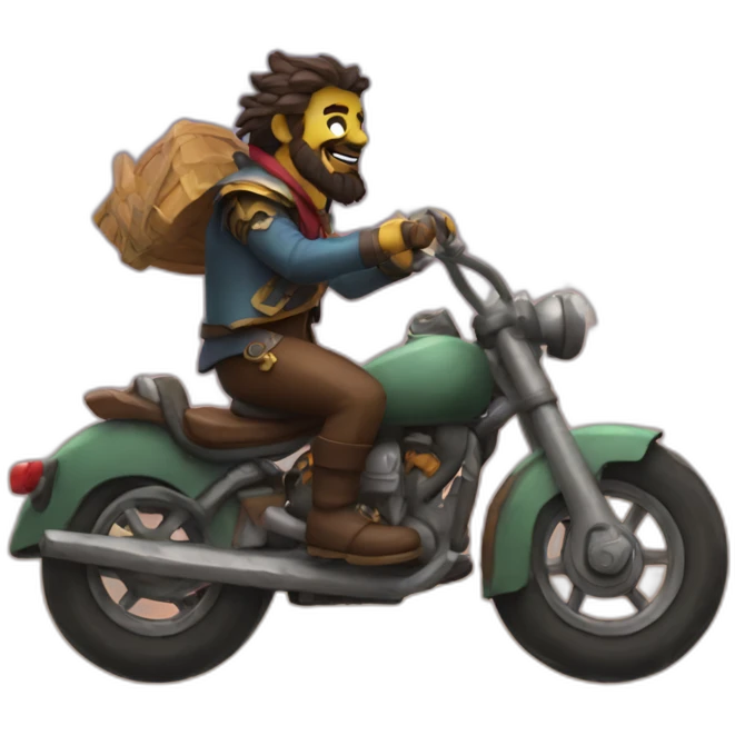 lol bard riding a bike emoji