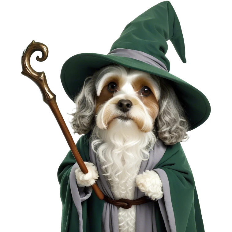 Cavapoo as Gandalf emoji