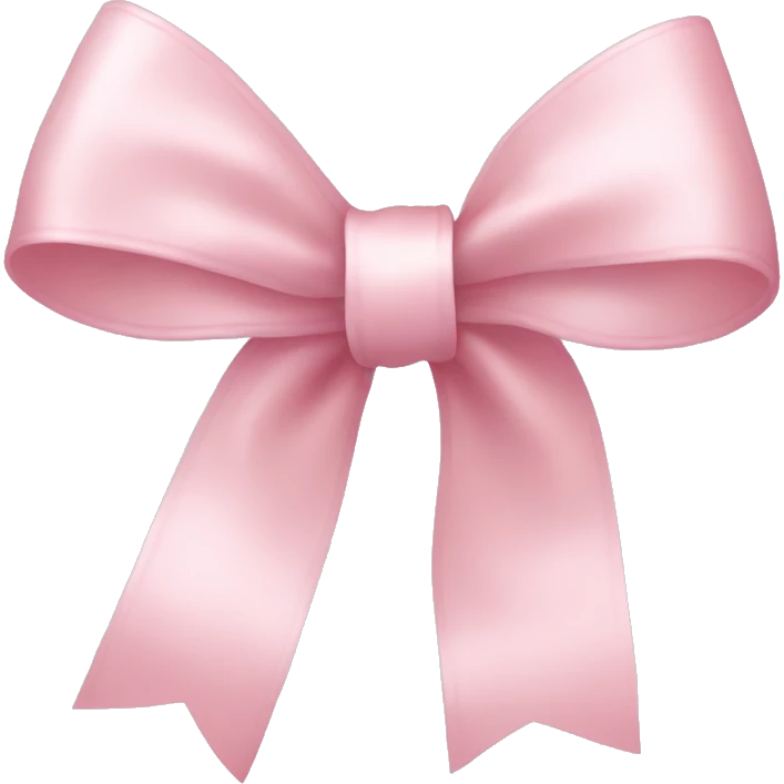 light pink ribbon bow emoji