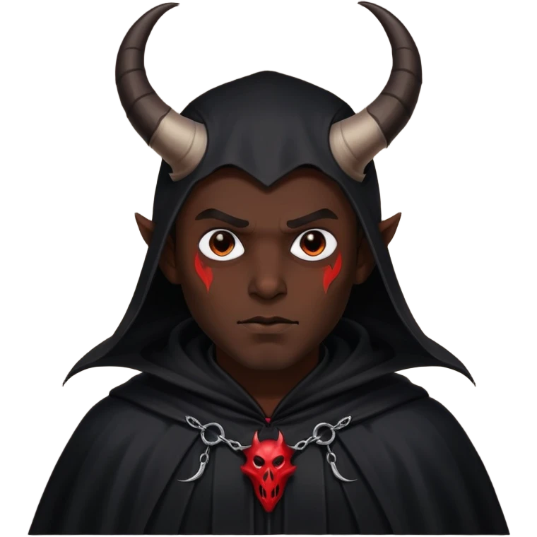 Огромный черный черт emoji