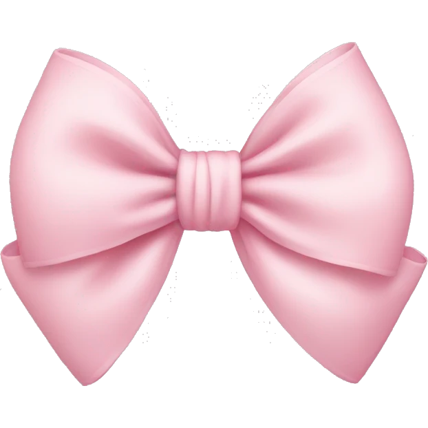 Cute light pink bow emoji