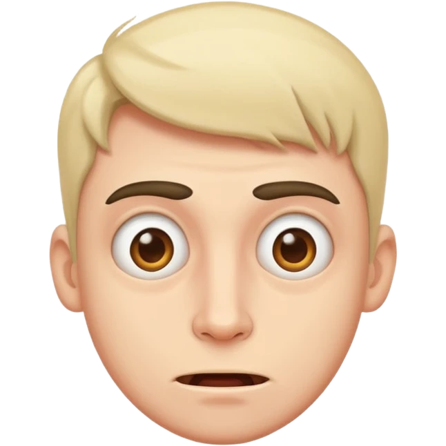 Guy with weird face emoji