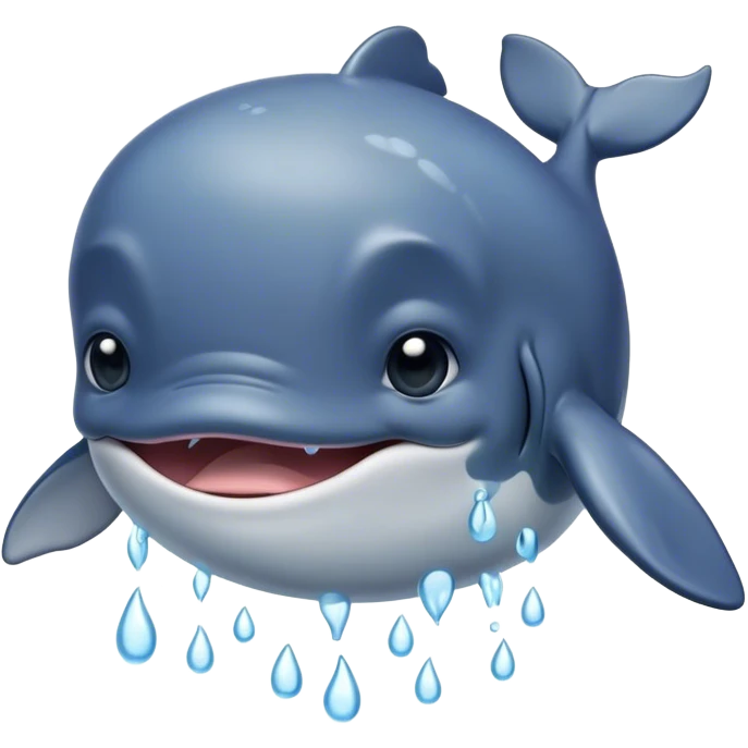 Crying whale emoji