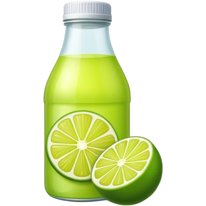 Lime juice bottle emoji