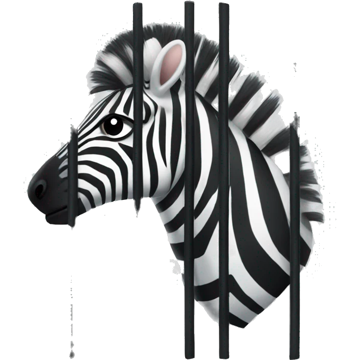 zebra behind bars emoji