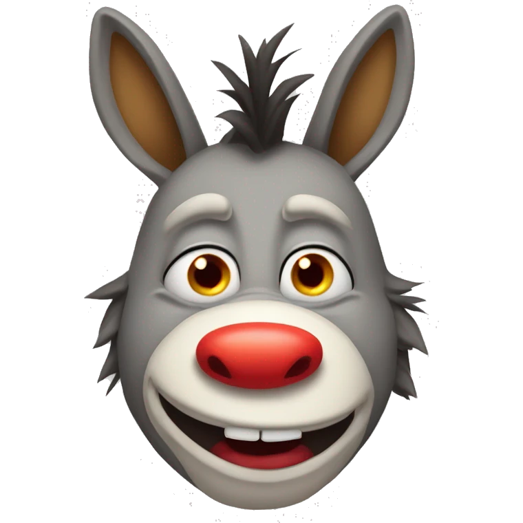 stupid looking donkey clown emoji