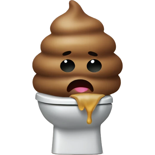 Poop emoji that is vomiting emoji
