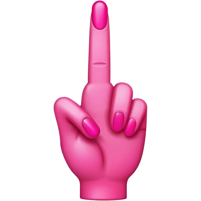 hot pink middle finger  emoji