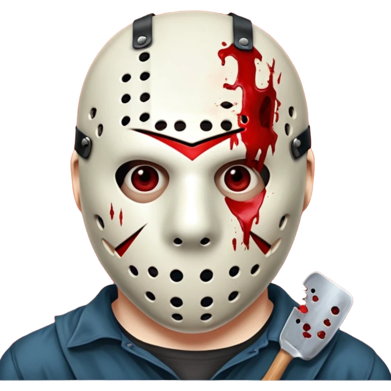 Jason Voorhees, looking cute, looks like he is in love emoji