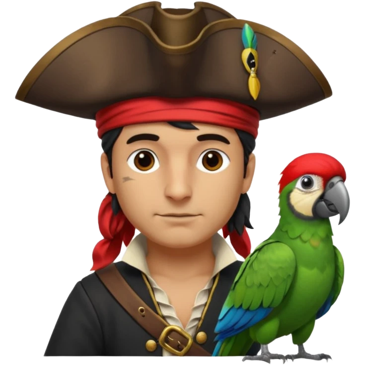 pirate and parrot emoji