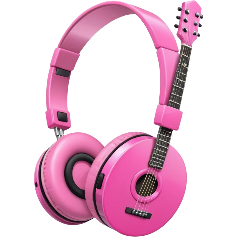 🎧 🎸💿 but make them all pink emoji