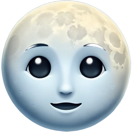 Une moitié de lune noir et l’autre moitié et le soleil  emoji