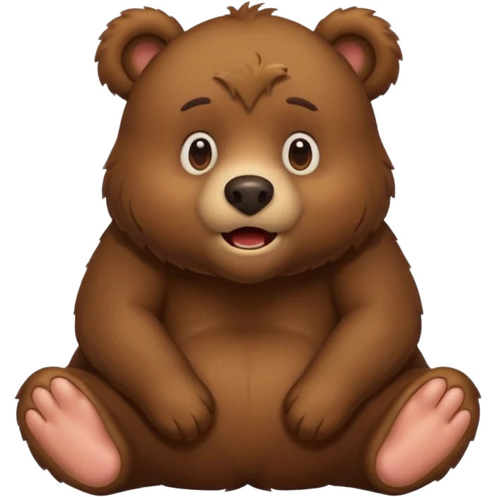 brown bear farting emoji