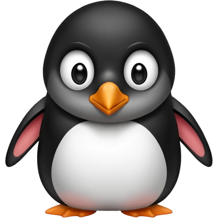 Sad giant emoji penguin begging for pardon giant lovely eyes cute sad emoji