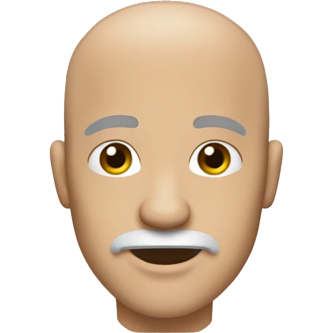 bald guy,-white-goatee emoji