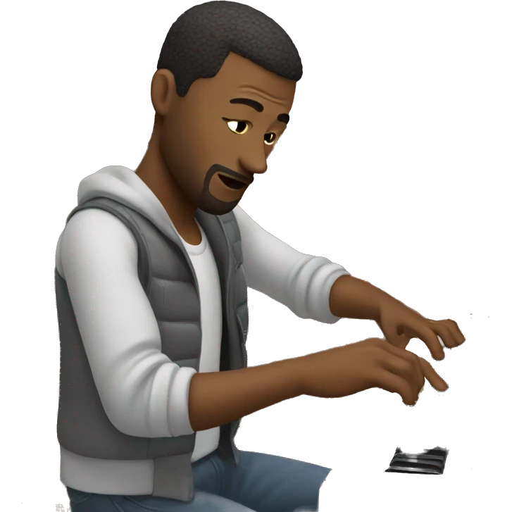 Musician checking his email emoji
