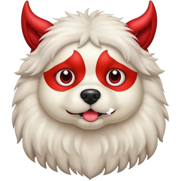 devil cute fluffy dog emoji