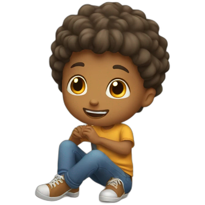 kid playing emoji
