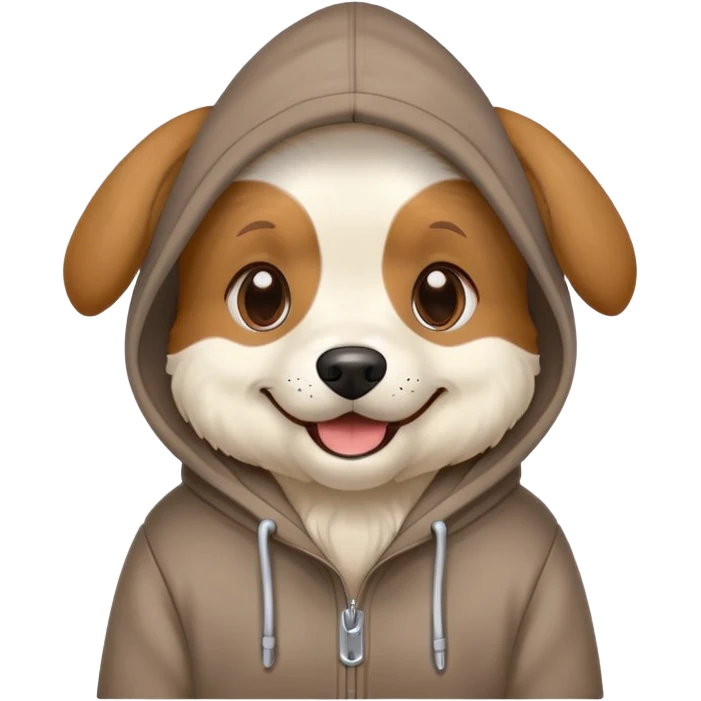 dog wearing a hoodie  emoji