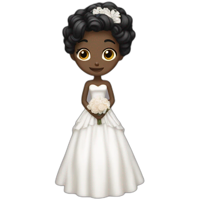 whiteskinbrideholdingablackcatwithwhiteskingroom emoji