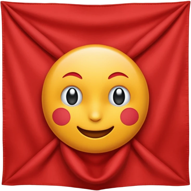 maak een emoticon van alleen een rood zakdoek geen andere dingen er op heen, zo'n oudewetse zakdoek rood emoji