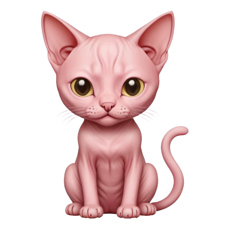 Hairless cat sitting emoji