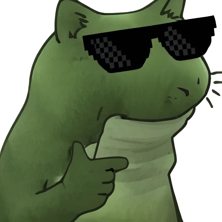 Cat with sunglasses emoji