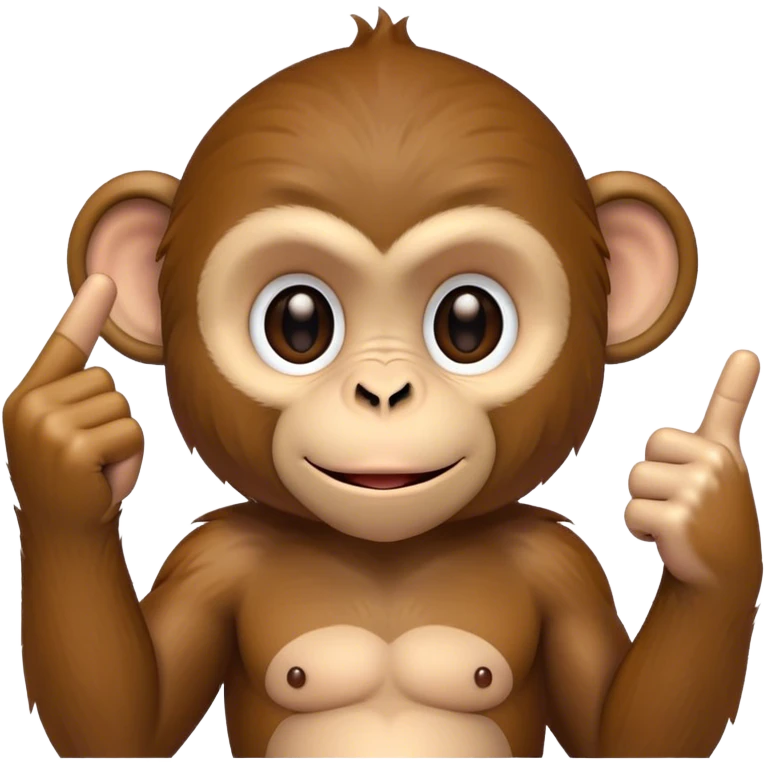 Monkey middle finger emoji