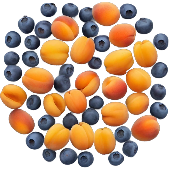 Apricots and Blueberries emoji