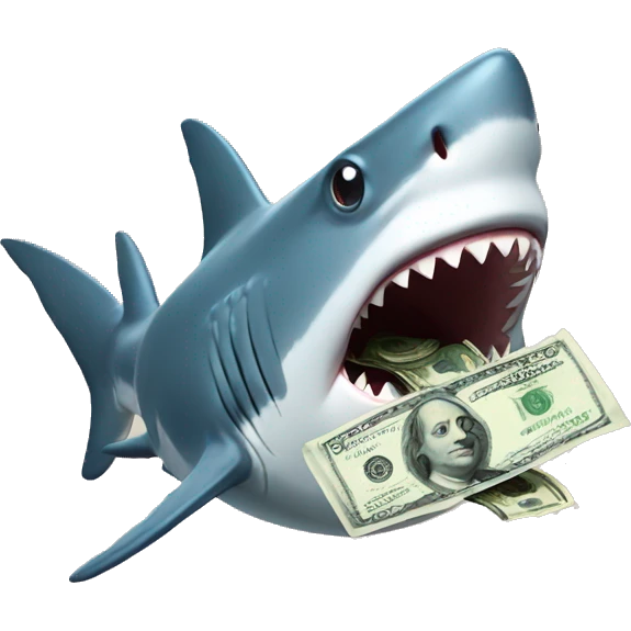 Shark with money emoji