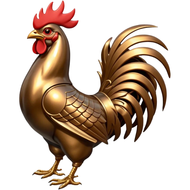 Armored rooster emoji