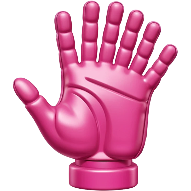 Jeff Koons style spam meat hand sculpture  emoji