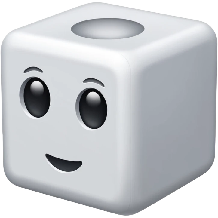 plain white cube emoji