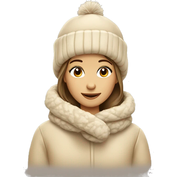 Cozy beige winter emoji