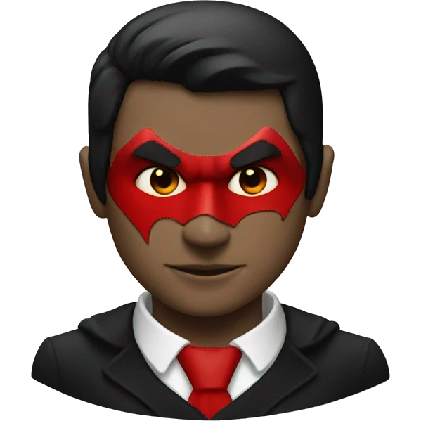 Batman Two-Faceue the colors red black emoji