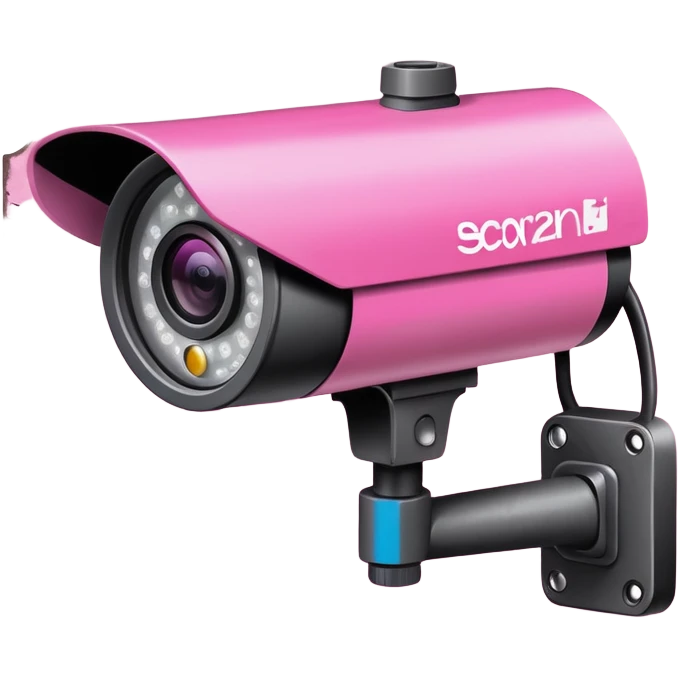 Security Camera pink with graffity emoji