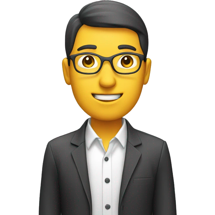 person presenting a slide that contains charts and data emoji
