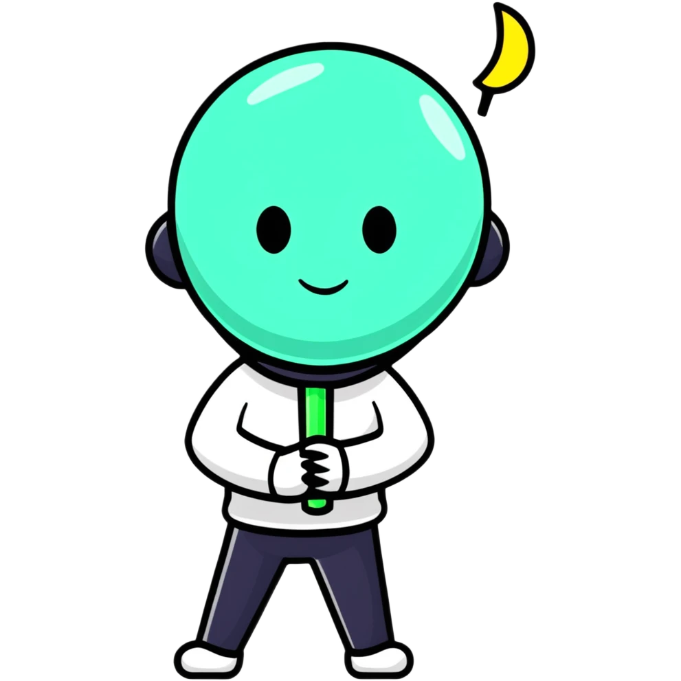 K-pop fan with light stick emoji