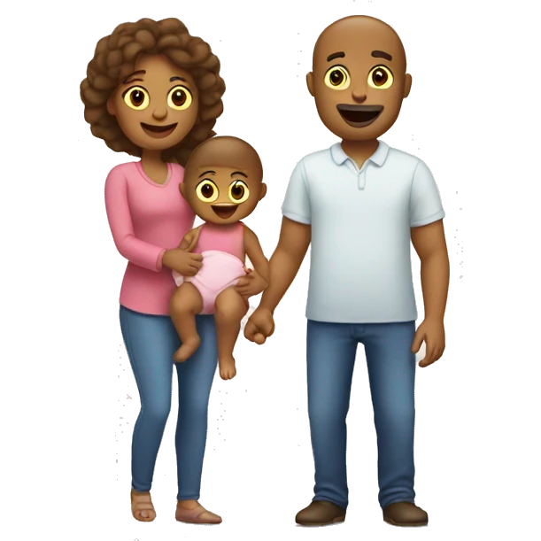 mother and dad with baby emoji