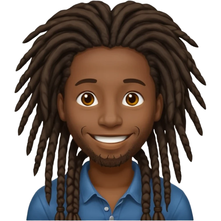 a black african with dreadlocks emoji emoji