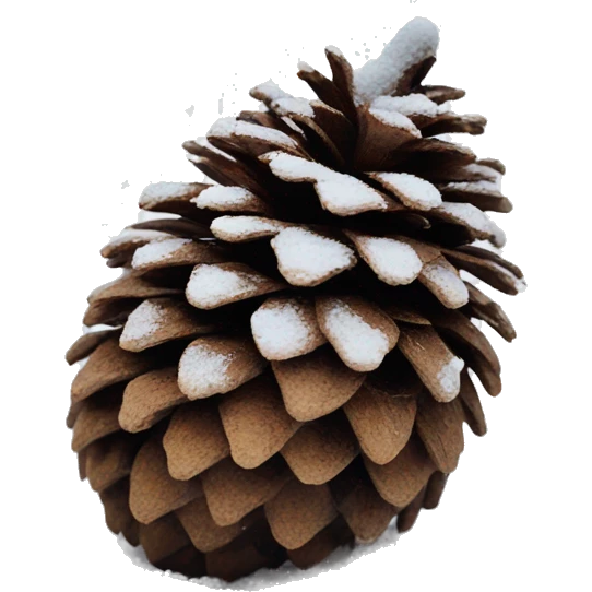 pine cone in the snow emoji