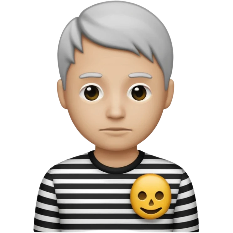 
black and white striped shirt criminal emoji emoji