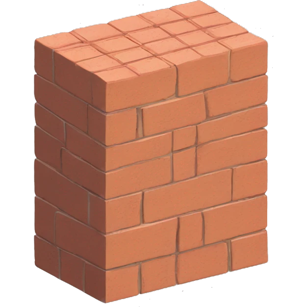 I want a building brick that looks like a 3d brick. emoji