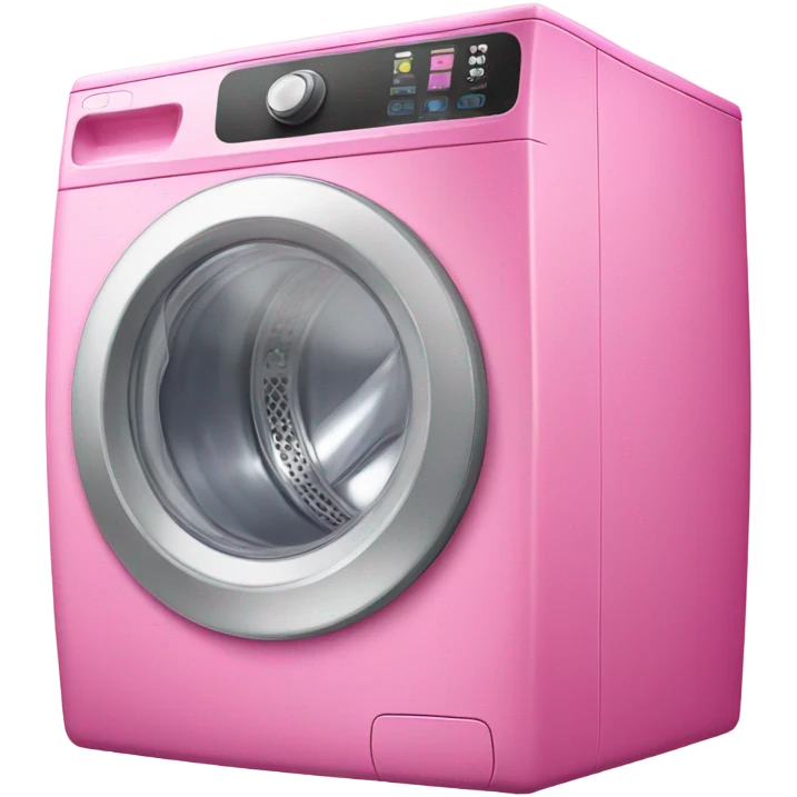 pink washing machine with a ribbon attached emoji